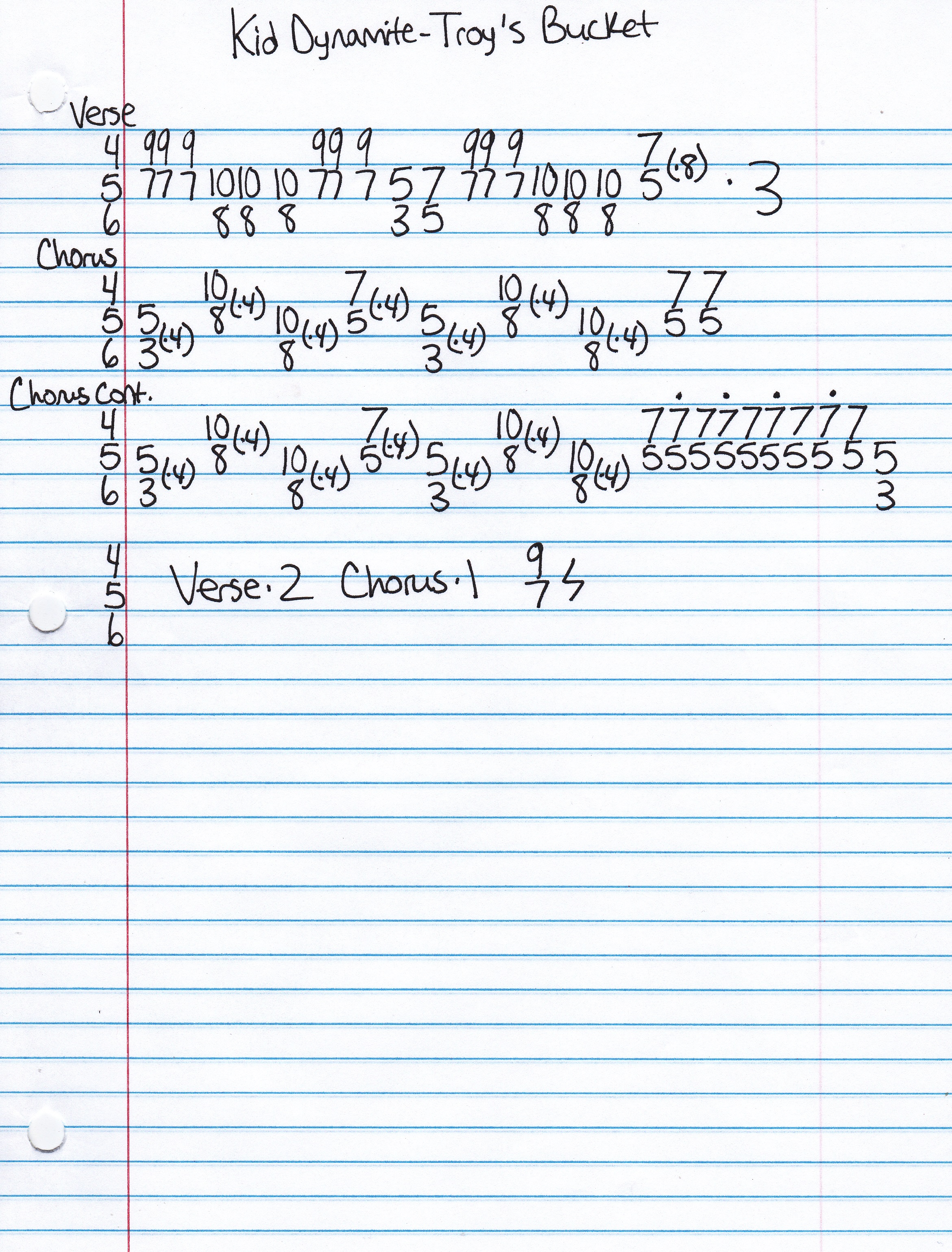 High quality guitar tab for Troy's Bucket by Kid Dynamite off of the album Shorter Faster Louder. ***Complete and accurate guitar tab!***